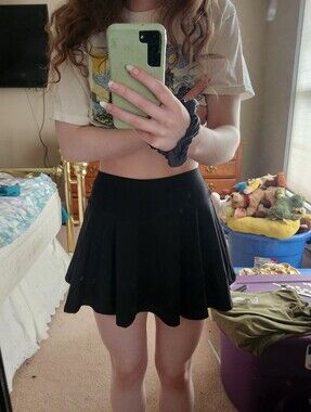 Pinspark Black Mini Skirt w/ Safety Shorts, Size S